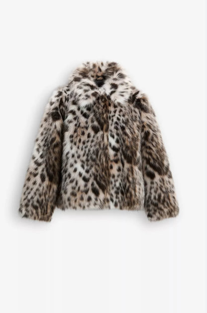 Leopard Faux Fur Jacket